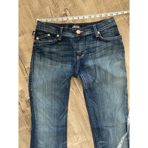 Rock & Republic Roth Rthva Jeans Low Flare Blue Size 28 Cut 000291 - Picture 3 of 12